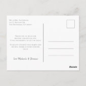 ビーチ結婚式シンプルサンキューハガキ ポストカード (裏面)