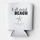 ビーチ結婚式シンプルヒトデで始まった 缶クーラー (正面)