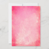 ビーチ結婚式シーシェルコーラルピンクブライダルシャワー 招待状 (裏面)