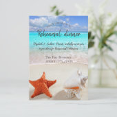 ビーチ結婚式シーシェルズリハーサルディナー 招待状 (スタンド正面)