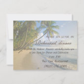 ビーチ結婚式シーシェルズリハーサルディナー 招待状 (正面)