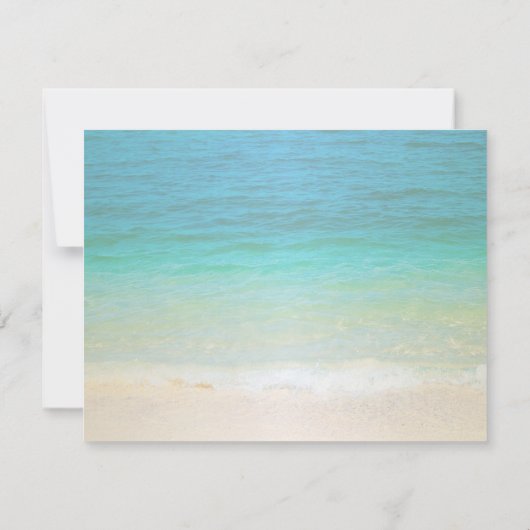 ビーチ結婚式シーシェルズリハーサルディナー 招待状 (裏面)