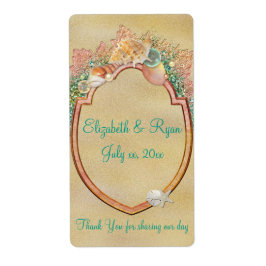 ビーチ結婚式シーシェルズワイン/水ラベル ラベル