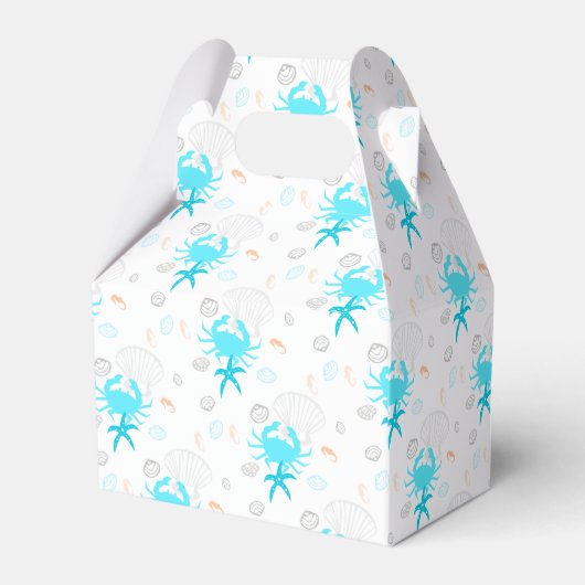 ビーチ結婚式シーシェルパーソナライズされたの好意ボックス フェイバーボックス (裏面サイド)