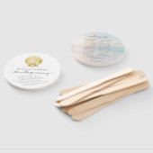 ビーチ結婚式シーシェルフォトプログラムファン ハンドファン (組立なし)