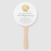 ビーチ結婚式シーシェルフォトプログラムファン ハンドファン (正面)