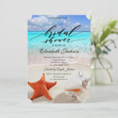 ビーチ結婚式シーシェルブライダルシャワー 招待状 (スタンド正面)
