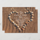 ビーチ結婚式シーシェルリハーサル夕食招待状 招待状 (正面/裏面)