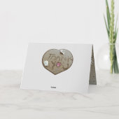 ビーチ結婚式シーシェル写真コラージュ サンキューカード (裏面)