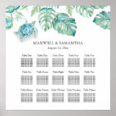 ビーチ結婚式シーチャートウミガメのポスター ポスター (正面)