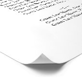 ビーチ結婚式シーティングチャートテンプレート ポスター (角)