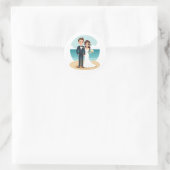 ビーチ結婚式シール ラウンドシール (バッグ)