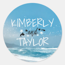 ビーチ結婚式シール