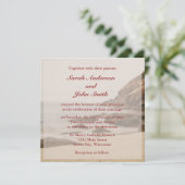 ビーチ結婚式スクエア招待状ロッキービーチ 招待状 (スタンド正面)