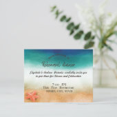 ビーチ結婚式スタフィッシュリハーサルディナー 招待状 (スタンド正面)