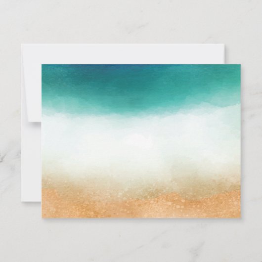 ビーチ結婚式スタフィッシュリハーサルディナー 招待状 (裏面)