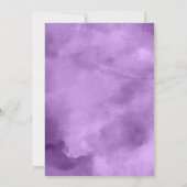 ビーチ結婚式スターフィッシュシーシェルパープルウォーター色 招待状 (裏面)