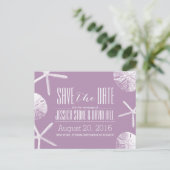 ビーチ結婚式スターフィッシュ&サンドドル 案内ポストカード (スタンド正面)