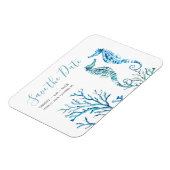 ビーチ結婚式セーブザデートマグネット マグネット (左側)