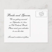 ビーチ結婚式セーブ・ザ・デート案内はがき 案内ポストカード (裏面)