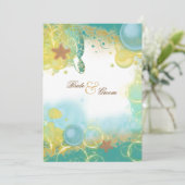 ビーチ結婚式テーマウミガメ 招待状 (スタンド正面)