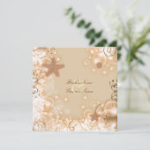 ビーチ結婚式テーマエレガントパーティーカスタム 招待状 (スタンド正面)