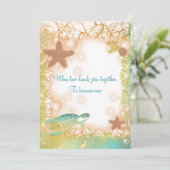 ビーチ結婚式テーマエレガントパーティー 招待状 (スタンド正面)