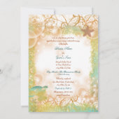 ビーチ結婚式テーマエレガントパーティー 招待状 (裏面)