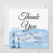 ビーチ結婚式テーマサンキューハガキ シーズンカード (正面)