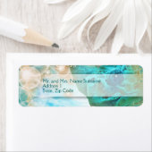 ビーチ結婚式テーマタートルブルー ラベル (インサイチュ)