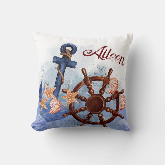 ビーチ結婚式テーマブリデスメイドギフトアイディア クッション (正面)