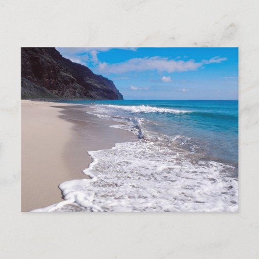 ビーチ結婚式テーマ写真の日付の保存 案内ポストカード (正面)