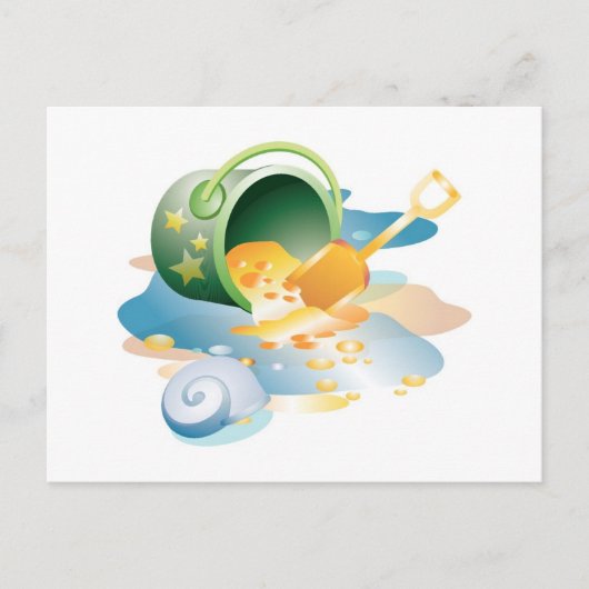 ビーチ結婚式テーマ日付カードの結婚保存 案内ポストカード (正面)