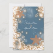 ビーチ結婚式テーマ〜エレガントパーティー 招待状 (正面)