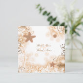 ビーチ結婚式テーマ~エレガント披露宴カード 招待状 (スタンド正面)