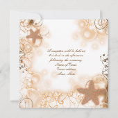 ビーチ結婚式テーマ~エレガント披露宴カード 招待状 (裏面)