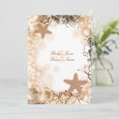 ビーチ結婚式テーマ〜エレガント披露宴 招待状 (スタンド正面)