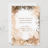 ビーチ結婚式テーマ〜エレガント披露宴 招待状 (裏面)