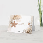 ビーチ結婚式テーマ～テーブルの座席配置 サンキューカード (裏面)