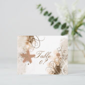 ビーチ結婚式テーマ～テーブル番号カード ポストカード (スタンド正面)