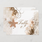 ビーチ結婚式テーマ～テーブル番号カード ポストカード (正面/裏面)