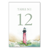 ビーチ結婚式デコールライトハウステーブル番号 テーブルナンバー (裏面)