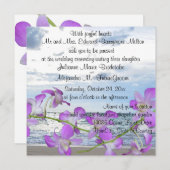 ビーチ結婚式トロピカルラン 招待状 (正面/裏面)