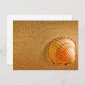 ビーチ結婚式トロピカルRSVP招待状 インビテーションポストカード (正面/裏面)