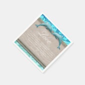 ビーチ結婚式ドルフィンルアウ（ハワイ式宴会）パーティー航海のラブ スタンダードカクテルナプキン (角)