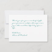 ビーチ結婚式ハイビスカス熱帯感謝してい写真 サンキューカード (裏面)