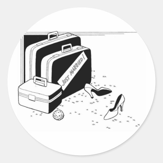 ビーチ結婚式ハネムーン ラウンドシール (正面)