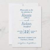 ビーチ結婚式ハートとウィンドウ内の名前 招待状 (裏面)