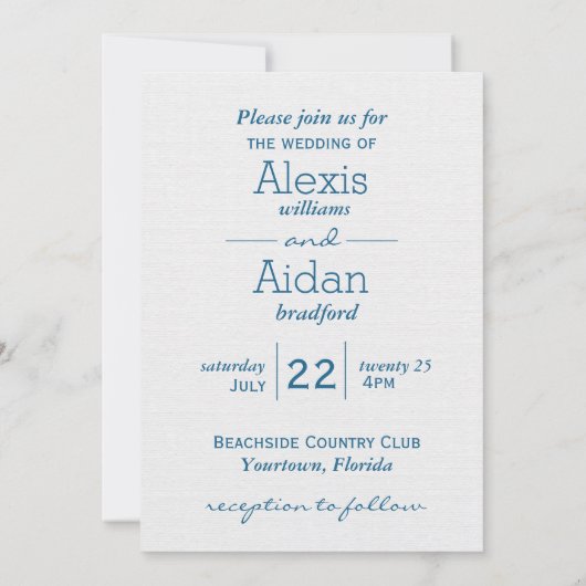 ビーチ結婚式ハートとウィンドウ内の名前 招待状 (裏面)