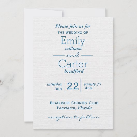 ビーチ結婚式ハートとウィンドウ内の名前 招待状 (裏面)